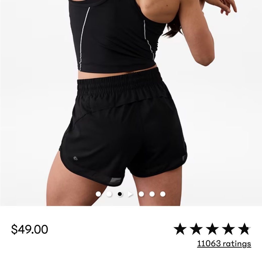 Athleta Mesh Racer Run Short 4” - Picture 3 of 5